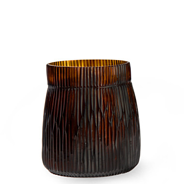 MATHURA M	Ваза, желто-коричневый, стекло выдувное, H 27cm D 24 cm